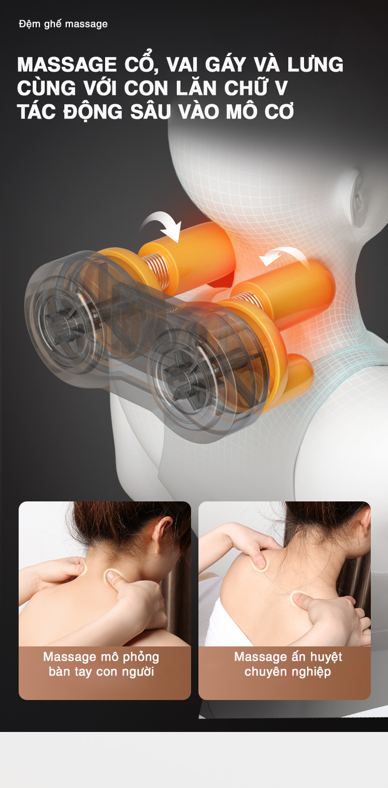 Đệm ghế massage Leercon LEK 909