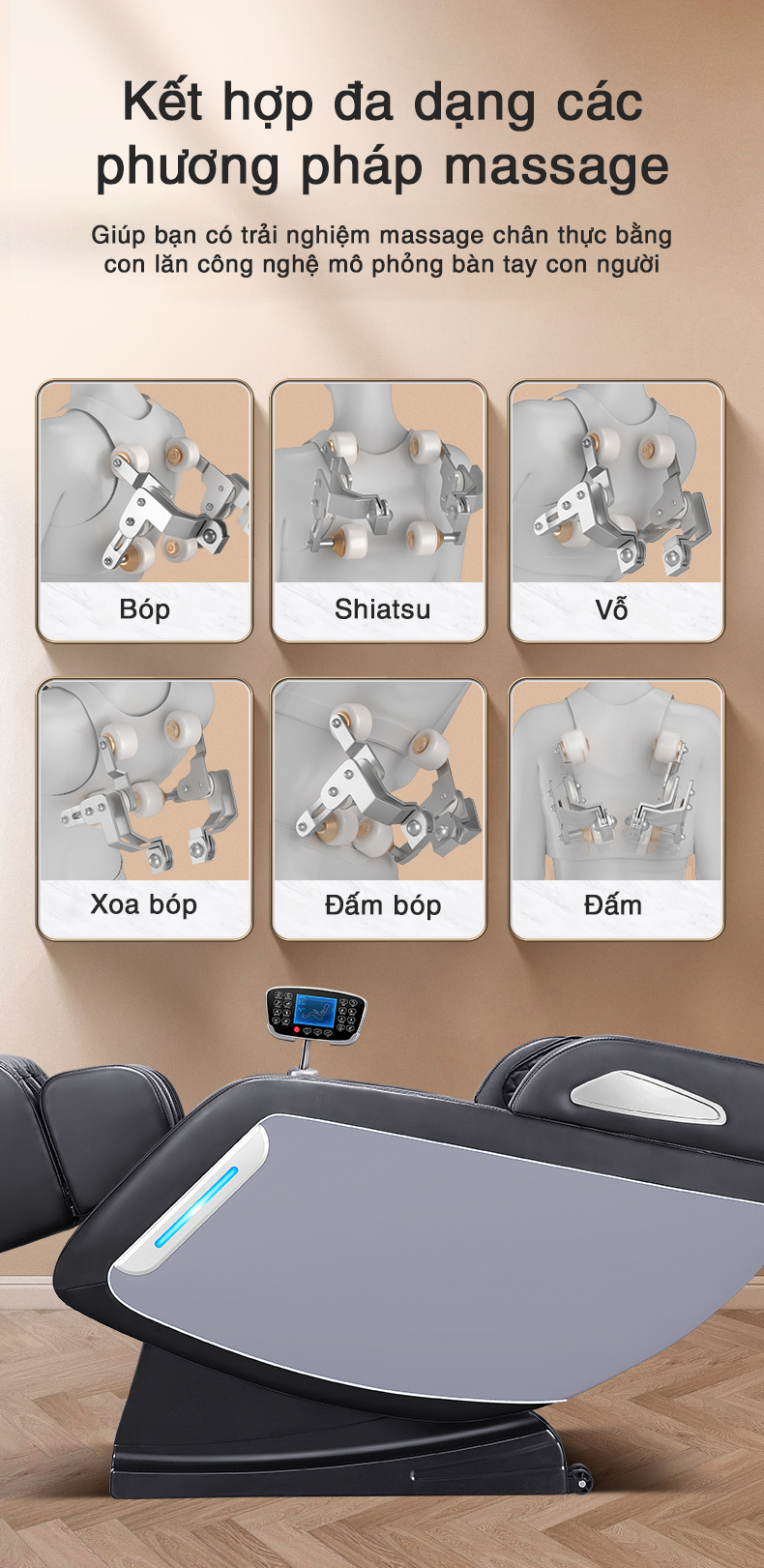 Phương pháp massage của ghế massage LEK 988Y