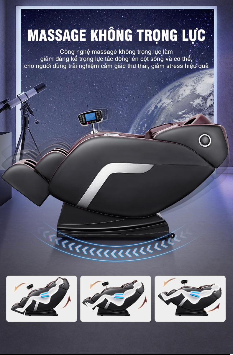Chức năng massage không trọng lực của ghế massage Leercon
