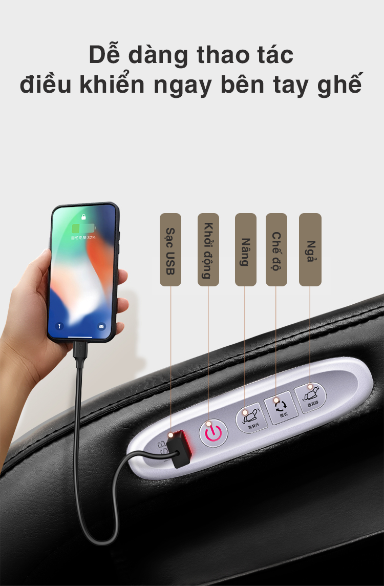 Điều khiển ghế massage